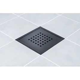 TEBO Kratka ściekowa czarna STOCKHOLM LUX 200mm