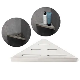 TEBO Półka łazienkowa NAROŻNA AIR BORSTAD SREBRNA SZCZOTKOWANA 292x156x23MM