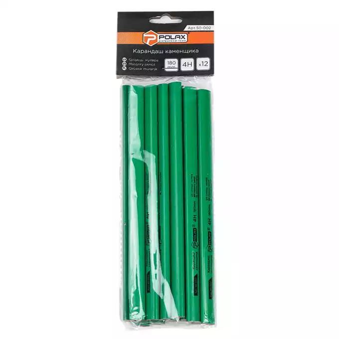 POLAX Ołówek murarski 4H 180MM 12SZT/OPAK