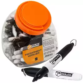 POLAX Marker mini PERMAMENTNY CZARNY 80SZT/OPAK